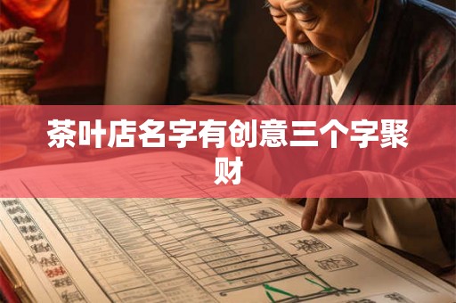 茶叶店名字有创意三个字聚财
