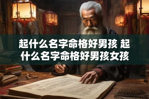 起什么名字命格好男孩 起什么名字命格好男孩女孩