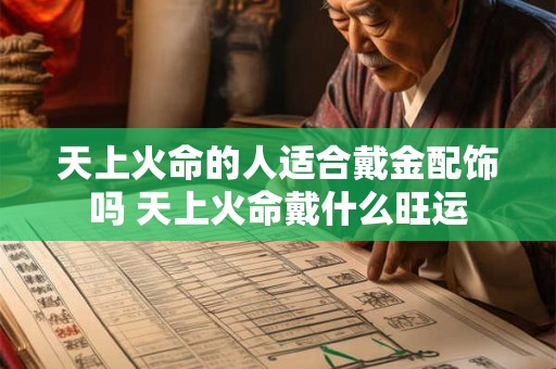 天上火命的人适合戴金配饰吗 天上火命戴什么旺运