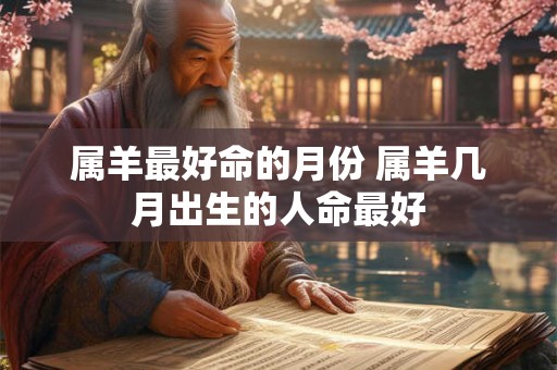 属羊最好命的月份 属羊几月出生的人命最好