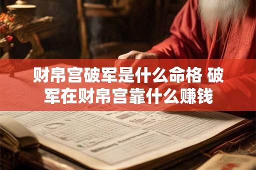 财帛宫破军是什么命格 破军在财帛宫靠什么赚钱 财帛宫破军是什么命格 破军在财帛宫靠什么赚钱