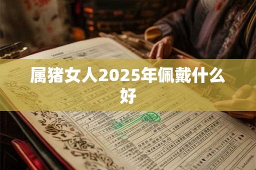 属猪女人2025年佩戴什么好