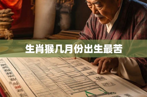 生肖猴几月份出生最苦