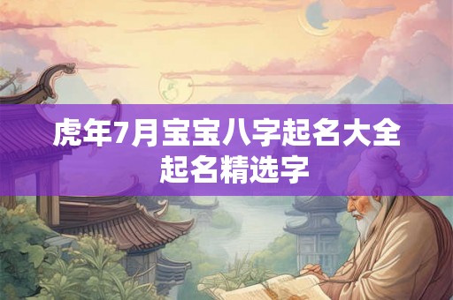 虎年7月宝宝八字起名大全 起名精选字 虎年7月宝宝八字起名大全 起名精选字