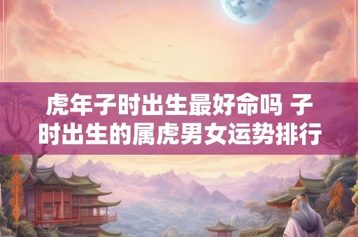 虎年子时出生最好命吗 子时出生的属虎男女运势排行