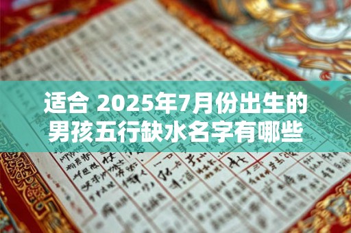 适合 2025年7月份出生的男孩五行缺水名字有哪些