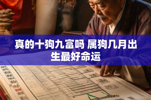 真的十狗九富吗 属狗几月出生最好命运