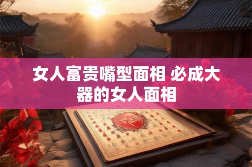 女人富贵嘴型面相 必成大器的女人面相 女人富贵嘴型面相 必成大器的女人面相