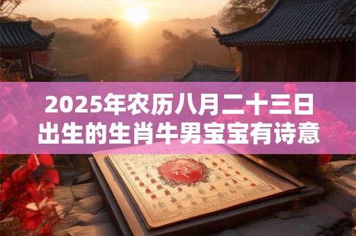 2025年农历八月二十三日出生的生肖牛男宝宝有诗意的好名字大全 2025年农历八月二十三日出生的生肖牛男宝宝有诗意的好名字大全
