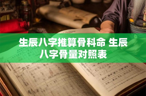 生辰八字推算骨科命 生辰八字骨量对照表 生辰八字推算骨科命 生辰八字骨量对照表