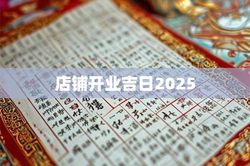 店铺开业吉日2025 店铺开业吉日2025