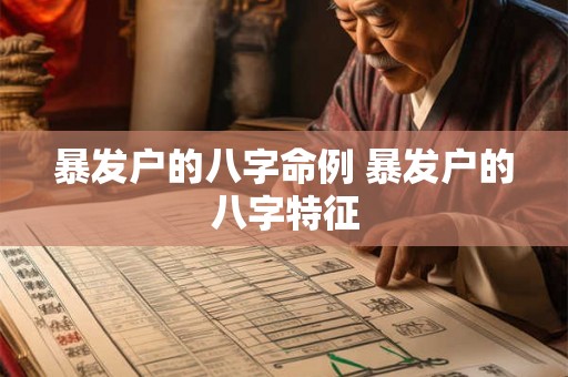 暴发户的八字命例 暴发户的八字特征 暴发户的八字命例 暴发户的八字特征