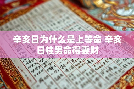 辛亥日为什么是上等命 辛亥日柱男命得妻财 辛亥日为什么是上等命 辛亥日柱男命得妻财