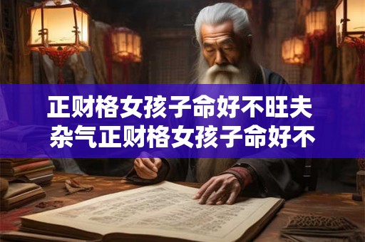 正财格女孩子命好不旺夫 杂气正财格女孩子命好不 正财格女孩子命好不旺夫 杂气正财格女孩子命好不