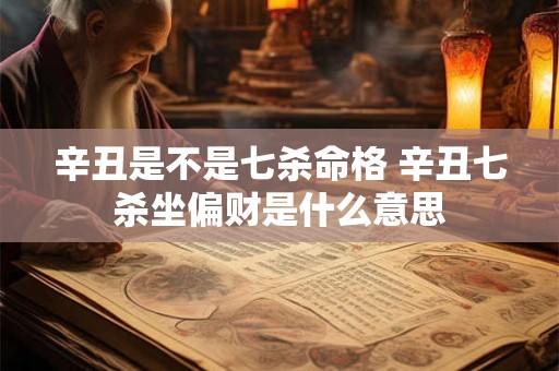 辛丑是不是七杀命格 辛丑七杀坐偏财是什么意思 辛丑是不是七杀命格 辛丑七杀坐偏财是什么意思