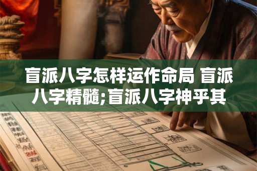 盲派八字怎样运作命局 盲派八字精髓;盲派八字神乎其技 下 盲派八字怎样运作命局 盲派八字精髓;盲派八字神乎其技 下