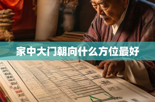 家中大门朝向什么方位最好 家中大门朝向什么方位最好