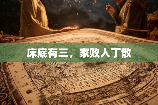 床底有三，家败人丁散