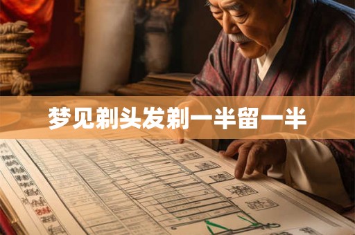 梦见剃头发剃一半留一半 梦见剃头发剃一半留一半