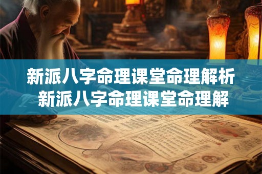 新派八字命理课堂命理解析 新派八字命理课堂命理解析pdf 新派八字命理课堂命理解析 新派八字命理课堂命理解析pdf