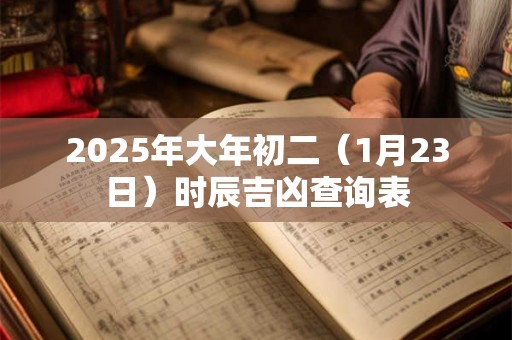 2025年大年初二(1月23日)时辰吉凶查询表 2025年大年初二(1月23日)时辰吉凶查询表