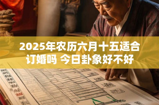 2025年农历六月十五适合订婚吗 今日卦象好不好 2025年农历六月十五适合订婚吗 今日卦象好不好