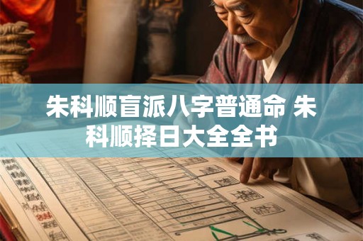 朱科顺盲派八字普通命 朱科顺择日大全全书 朱科顺盲派八字普通命 朱科顺择日大全全书