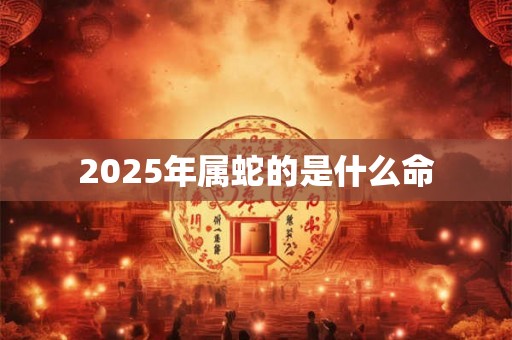 2025年属蛇的是什么命