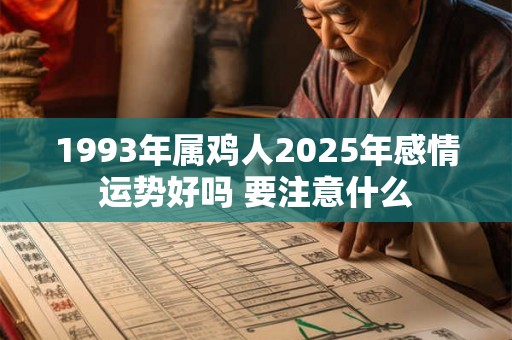 1993年属鸡人2025年感情运势好吗 要注意什么