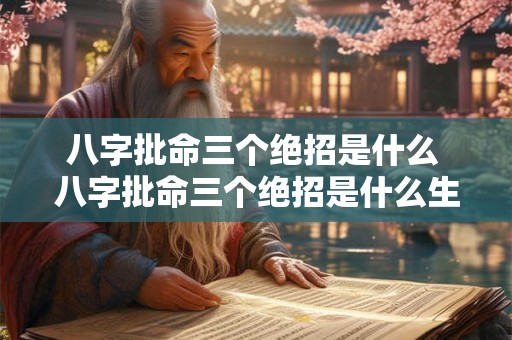 八字批命三个绝招是什么 八字批命三个绝招是什么生肖 八字批命三个绝招是什么 八字批命三个绝招是什么生肖