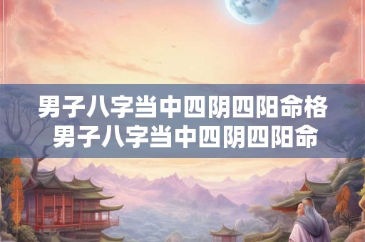 男子八字当中四阴四阳命格 男子八字当中四阴四阳命格好不好 男子八字当中四阴四阳命格 男子八字当中四阴四阳命格好不好