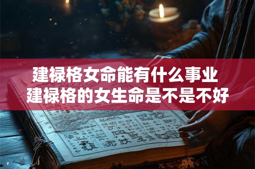 建禄格女命能有什么事业 建禄格的女生命是不是不好 建禄格女命能有什么事业 建禄格的女生命是不是不好