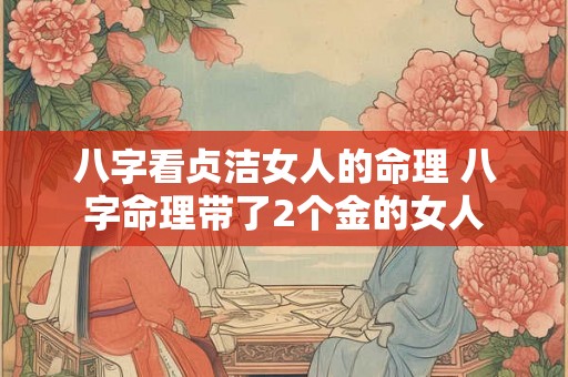 八字看贞洁女人的命理 八字命理带了2个金的女人 八字看贞洁女人的命理 八字命理带了2个金的女人