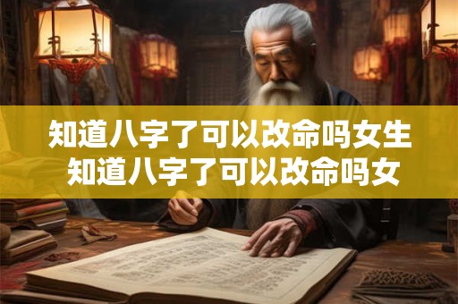 知道八字了可以改命吗女生 知道八字了可以改命吗女生怎么办 知道八字了可以改命吗女生 知道八字了可以改命吗女生怎么办