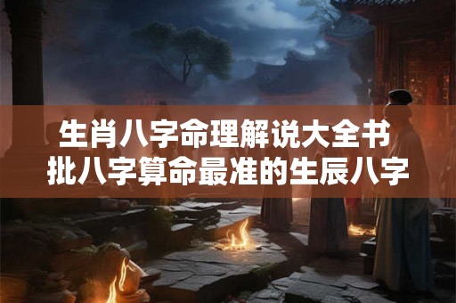 生肖八字命理解说大全书 批八字算命最准的生辰八字算命 生肖八字命理解说大全书 批八字算命最准的生辰八字算命