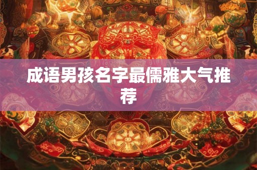 成语男孩名字最儒雅大气推荐
