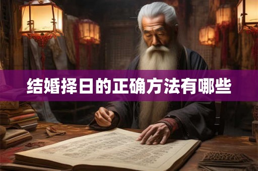 结婚择日的正确方法有哪些