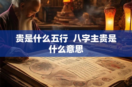贵是什么五行 八字主贵是什么意思 贵是什么五行 八字主贵是什么意思