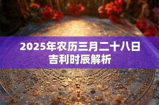 2025年农历三月二十八日吉利时辰解析 2025年农历三月二十八日吉利时辰解析