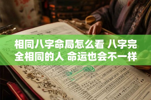 相同八字命局怎么看 八字完全相同的人 命运也会不一样 相同八字命局怎么看 八字完全相同的人 命运也会不一样