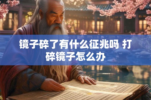 镜子碎了有什么征兆吗 打碎镜子怎么办