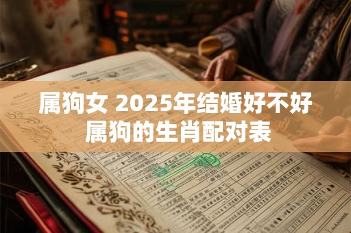 属狗女 2025年结婚好不好 属狗的生肖配对表 属狗女 2025年结婚好不好 属狗的生肖配对表