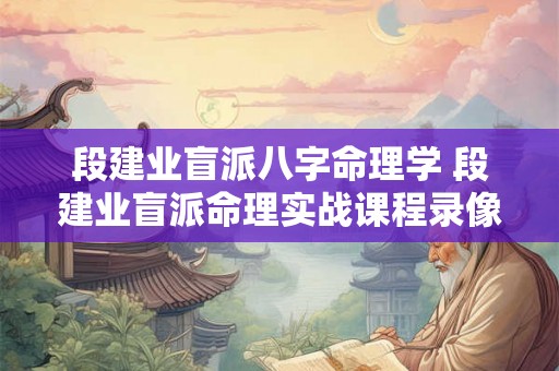 段建业盲派八字命理学 段建业盲派命理实战课程录像8--3