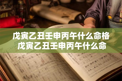 戊寅乙丑壬申丙午什么命格 戊寅乙丑壬申丙午什么命格啊