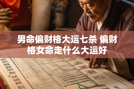 男命偏财格大运七杀 偏财格女命走什么大运好