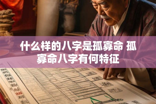 什么样的八字是孤寡命 孤寡命八字有何特征 什么样的八字是孤寡命 孤寡命八字有何特征