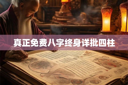 真正免费八字终身详批四柱