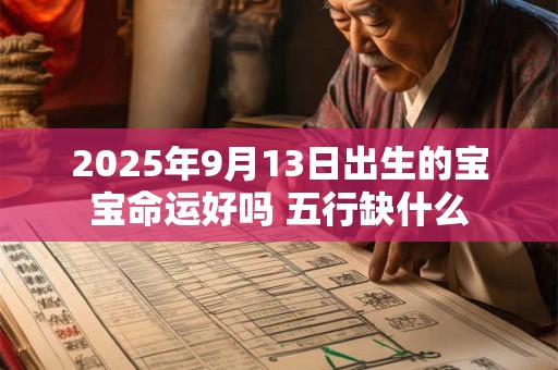 2025年9月13日出生的宝宝命运好吗 五行缺什么 2025年9月13日出生的宝宝命运好吗 五行缺什么