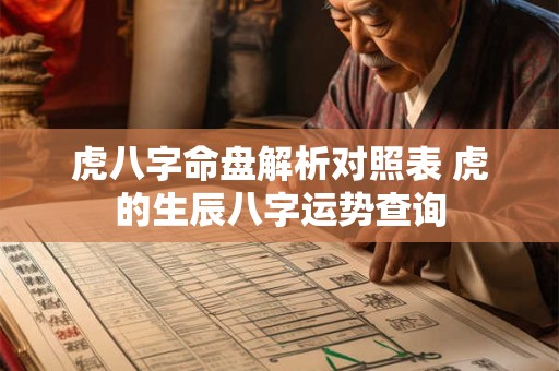 虎八字命盘解析对照表 虎的生辰八字运势查询 虎八字命盘解析对照表 虎的生辰八字运势查询