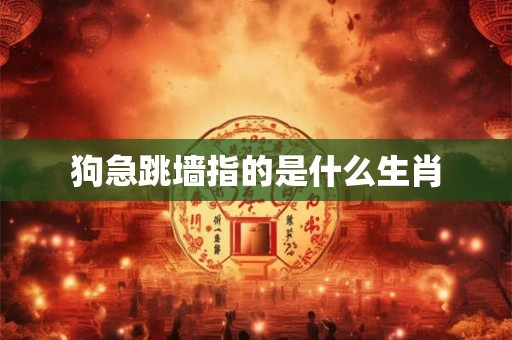 狗急跳墙指的是什么生肖 狗急跳墙指的是什么生肖